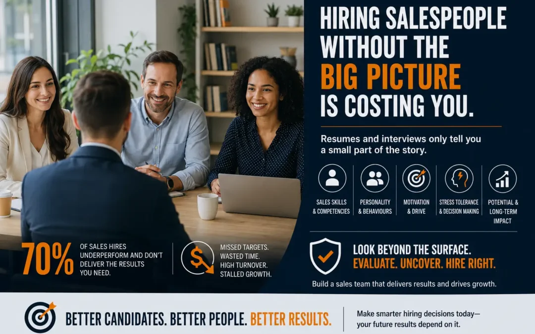 This is serious: Hiring salespeople without the big picture is costing you